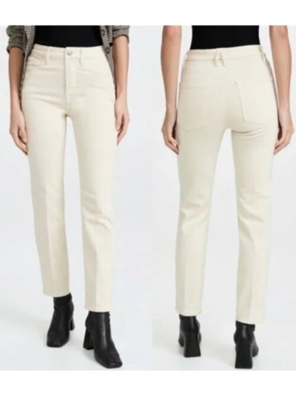 Good American Good Classic Slim Straight Jeans in Bone Size 20